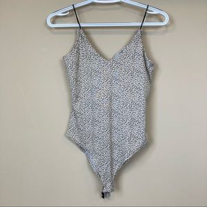 Gaze Bodysuit Size XS Sleeveless Leopard Tan Beige